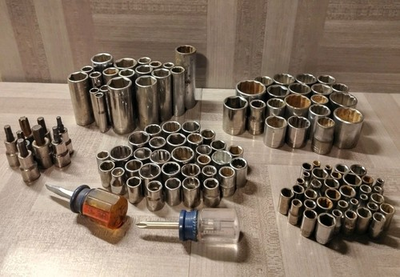 #ad #ad Craftsman USA 115 Pc Mixed Socket Lot Mixed Series Drives Points Etc. $99.99