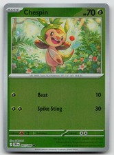 Chespin 005/086 Common Chaos Rising Pokemon Reverse Holo Near Mint