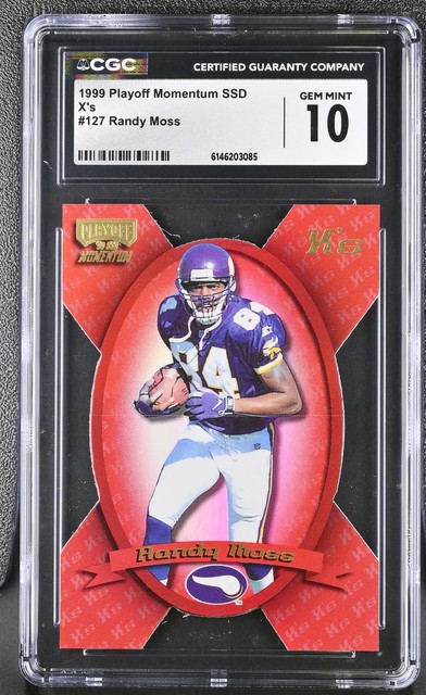 1999 Playoff Momentum SSD Randy Moss /300 X's #127 CGC 10 Minnesota Vikings
