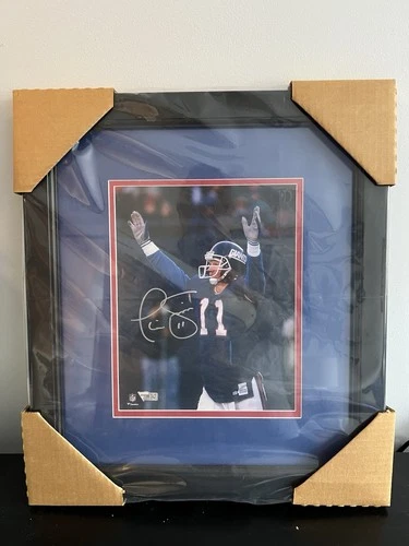 Phil Simms NY Giants Signed 8x10 Fanatics Certified Framed (15x17) Autograph Pic