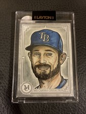 2021 Brandon Lowe 1/1 Topps Museum Canvas Collection Artist Original Sketch