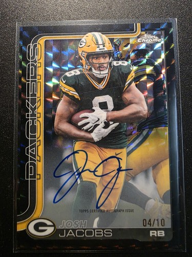2025 Topps Chrome Josh Jacobs Chrome Autographs (RAW)