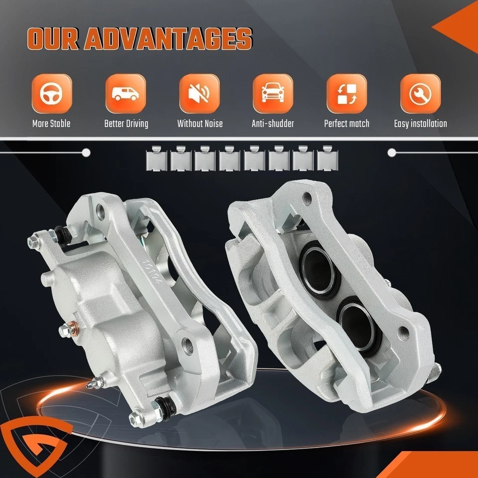 Par de pinzas de freno delanteras con soportes para Ford F-150 Lobo 2012-2020 N Foto 2 de 4