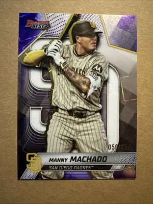 2025 Bowman's Best MANNY MACHADO #/250 PURPLE LAZER REFRACTOR San Diego Padres