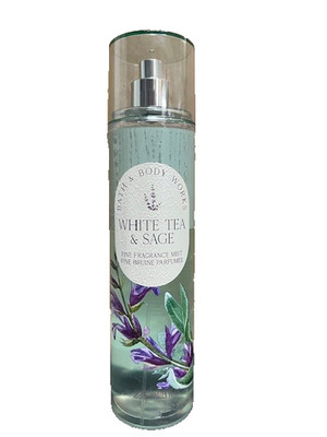 Bath & Body Works Fine Fragrance Mist White Tea Sage 8oz Spray Damaged Label New
