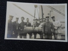Social History Postcard WWI Sailors with Shell Artillery - 114675