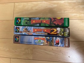 Super Donkey Kong 1 2 3 W/box Instructions Super Famicom SFC Cartridge Nintendo
