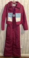 Subello Womens Pink Magenta 2 Piece Snow Suit Size 10 Bibs And Coat