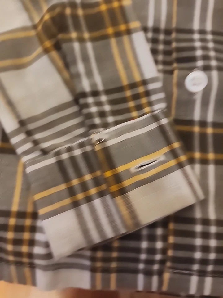 Vintage 70's Long Sleeve Plaid And Striped Shirts Boys Size 5 Set Of 3 - Image 4 of 4