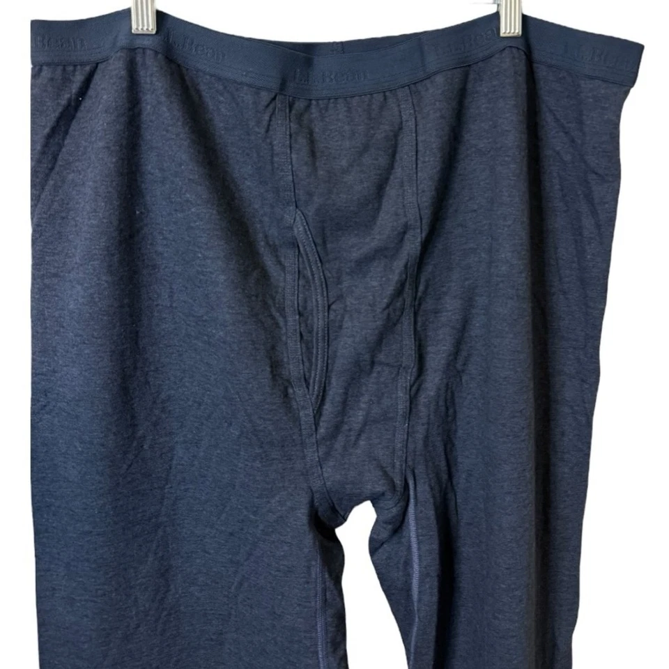 L.L. Bean 2XL Wool Blend Thermal Base Layer Pants Navy Vintage Canada Outdoor - Image 3 of 4