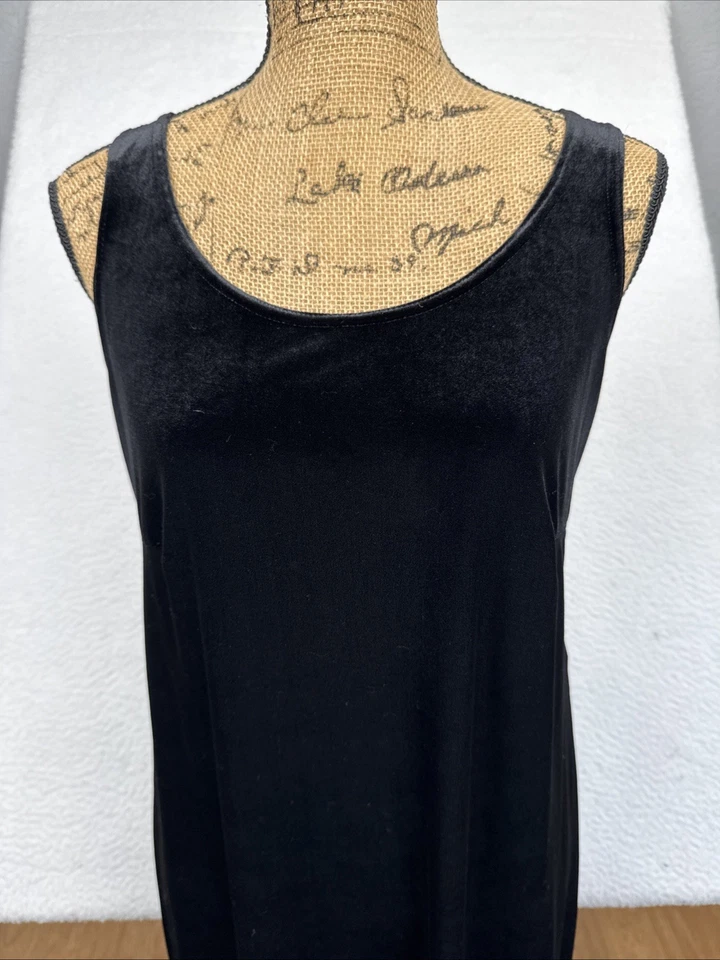 Women's ONYX NITE Maxi Dress  BLACK Velvet CHIFFON Whimsigoth Witchy Black Fairy - Image 2 of 4