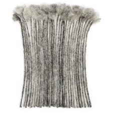 Loceast Salt and Pepper Loc Extensions Human Hair 0.2cm 8 Inch 30 Strands Dreads
