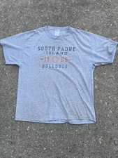 Vintage Y2K 2000s South Padre Island Bulldogs T Shirt Gray Size L Delta Tag