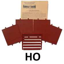 HO Scale -4  Street/Dock Level Blank Walls- :"Modular System"  - DPM-30104
