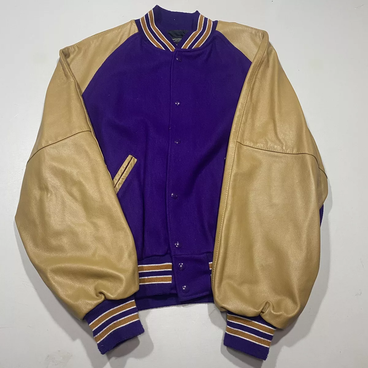 Letterman jacket purple clearance and gold