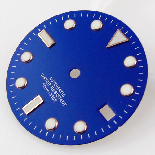 28.5mm Watch Dial Fit for NH35 ETA2824 PT5000 Miyota8215 DG2813 Black White Blue - Picture 19 of 32
