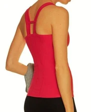 YUMMIE Jackie RacerBack Tank Shapewear Fitness Tank Top Bareberry RED Womens S