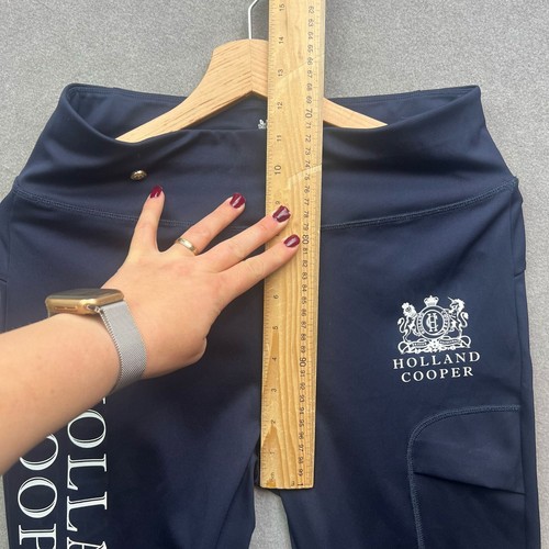 Holland Cooper Leggings Blue Medium Logo Equestrian Riding Sport Pants Heritage - Picture 4 of 10