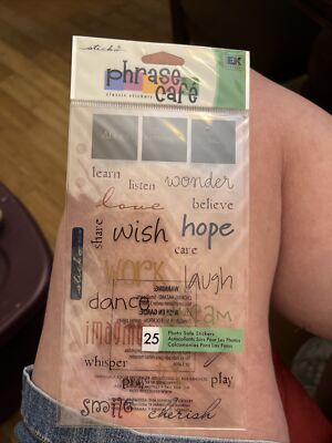 Phrase Cafe Stickers Remember To Love Believe Dream 25 Pc Scrapbook HTF New