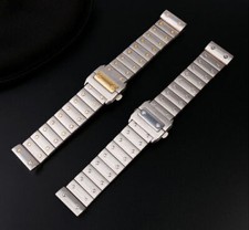 Cinturino orologio acciaio inox per Cartier Santos 100 XL farfalla 23mm