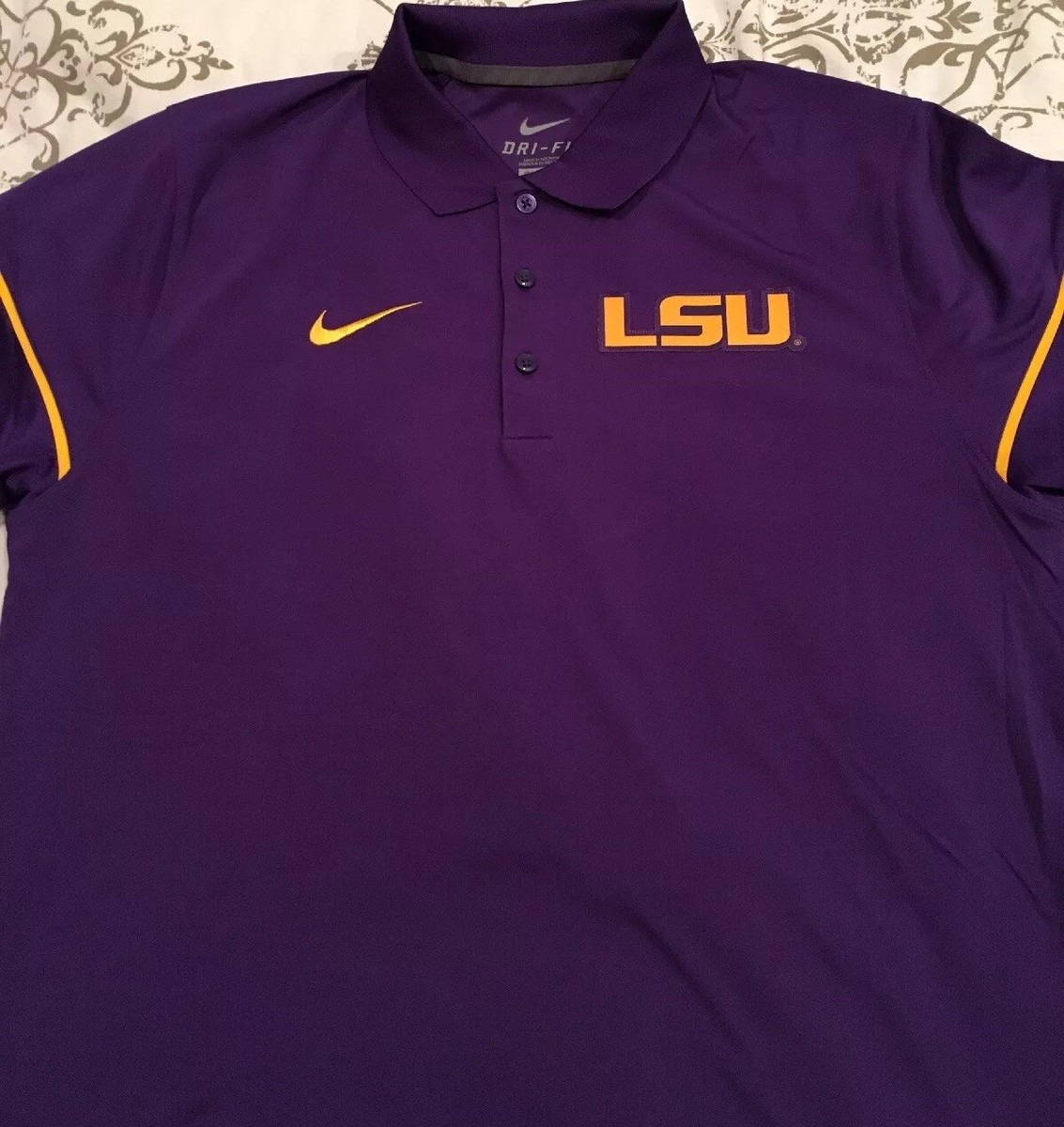 lsu nike golf polo