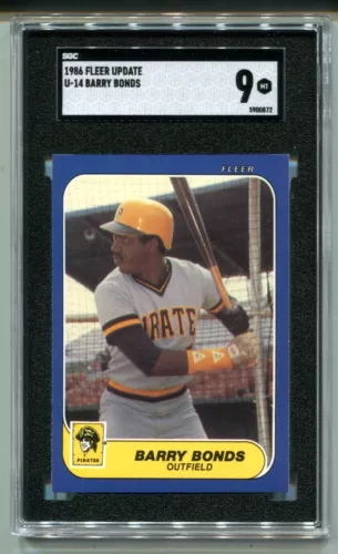 1986 Fleer Update Barry Bonds RC U-14 SGC 9 MINT