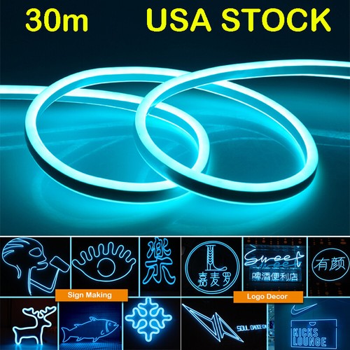 50ft LED Neon Rope Light Strip 12V Waterproof Silicone Boat Car Room Lighting - Picture 59 of 81