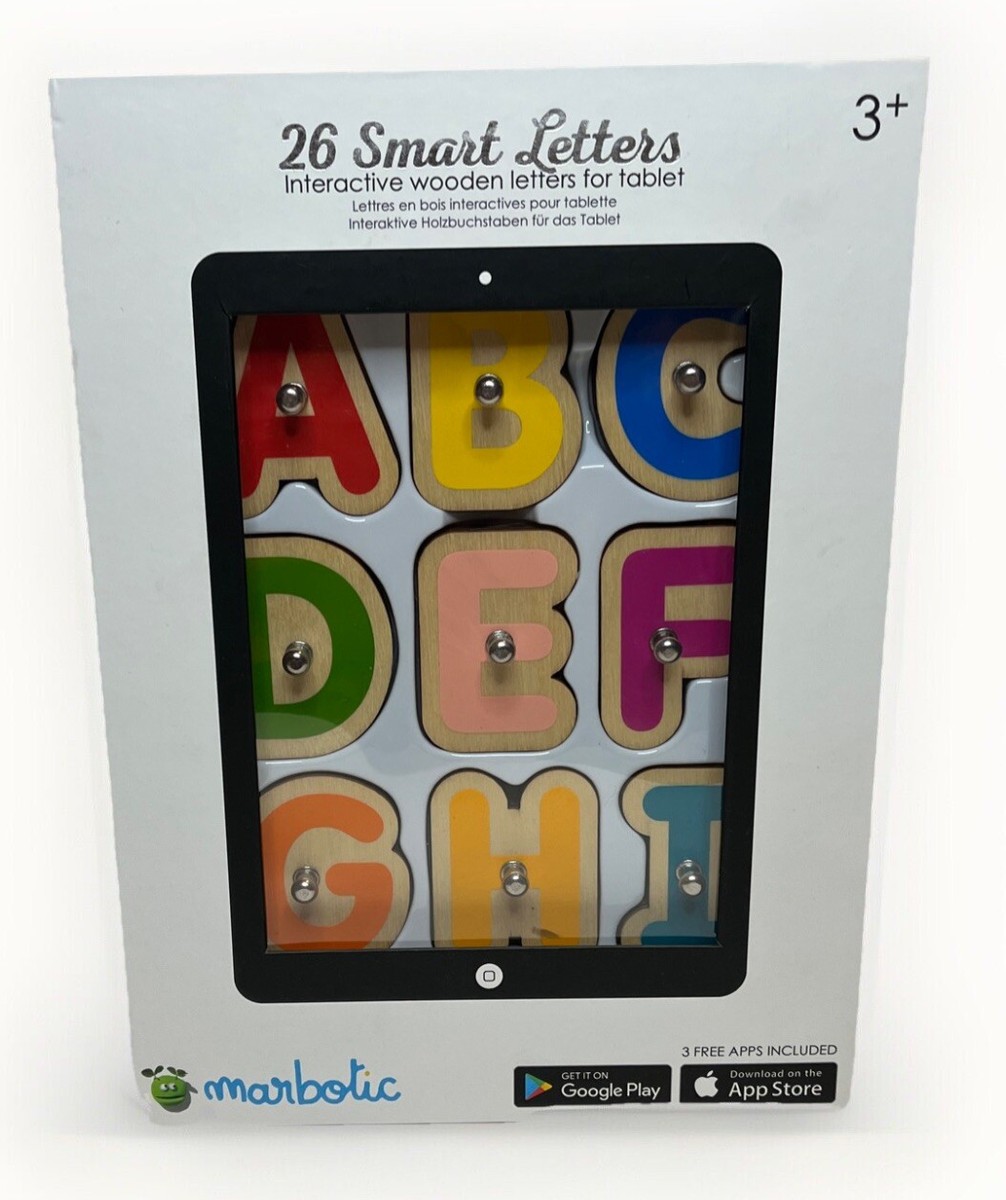 Marbotic Educational Uppercase Smart Letter For Tablet Interactive Wooden  Set