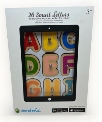 Marbotic Educational Uppercase Smart Letter For Tablet Interactive Wooden  Set
