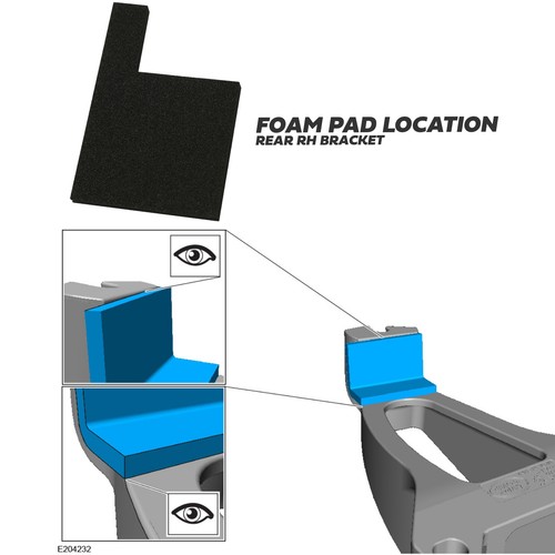 Side Step/Tube Fixing Kit for 2021+ for Land Rover Discovery 5 Spacers+Foam Pad - Picture 6 of 8