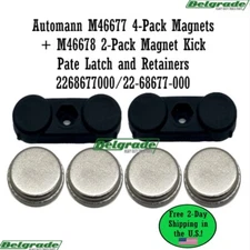 Automann M46677 + M46678(2x) Magnet Kick Pate Latch and Retainers Cascadia