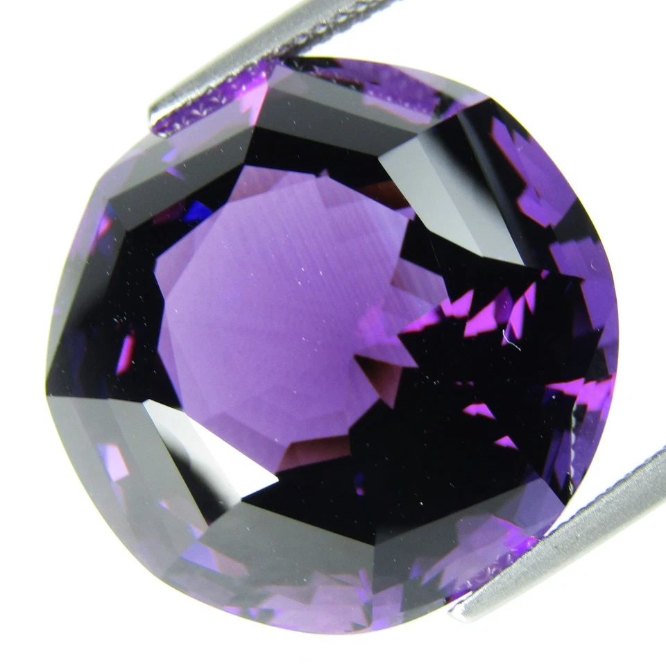 34.50Cts Excelente Amatista Natural 21mm Redondo Corte Espiral Piedra Preciosa Suelta Ref VDO Foto 2 de 4