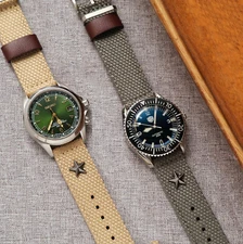 Extral Long XL 20mm 22mm Rivet Canvas Watch Band for Men Quick Release Straps