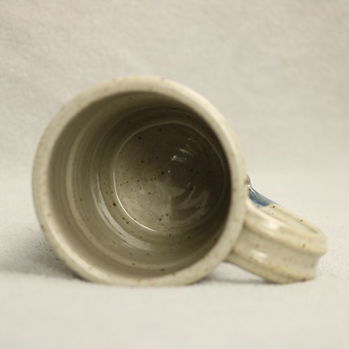 Studio Art Pottery Stoneware Mug Floral Glaze Artisan Handmade Signed Pristine - Picture 5 of 13