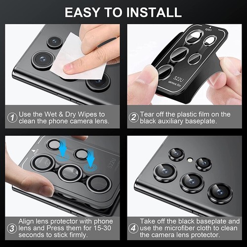 Metal Camera Lens Protectors For Samsung Galaxy S23 Ultra S23+ Film Case Cover - Picture 2 of 15