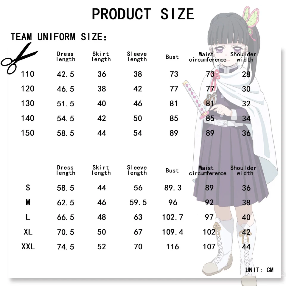 Disfraz de Cosplay Estilo Kanao Tsuyuri栗花落 Completo NIÑOS/Adultos Cazador de Demonios Kimetsu Foto 3 de 4