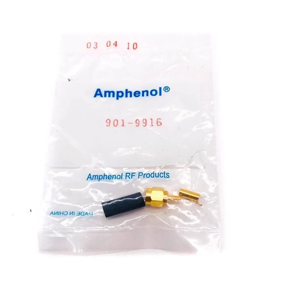Amphenol 901-9916 RF Coaxial SMA Straight Crimp Plug 12.4 GHz 50 Ohm - Image 4 of 4
