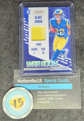 Blake Corum 2024 Panini Absolute War Room Materials Patch 81/99 Los Angeles Rams