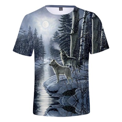 Wolf Driver Tree Native American T-shirt S-5XL