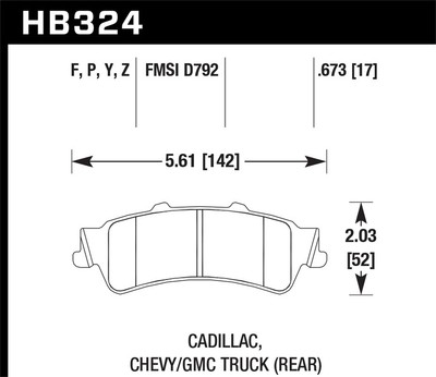 Hawk Performance Front Disc Brake Pads - HB302P.700 - O'Reilly Auto Pa
