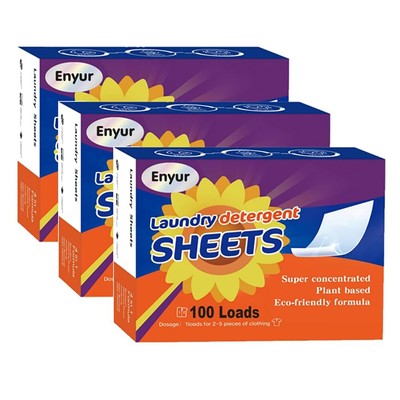 Laundry Detergent Sheets Plant Fomula Fresh Scent laundry detergent pods 3Pack