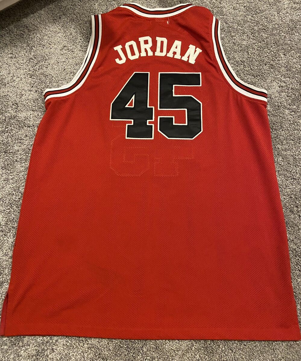 Michael Jordan Red Chicago Bulls Jersey #45 3XL Hardwood Michael Jordan Red Chicago Bulls Jersey #45 3XL Hardwood