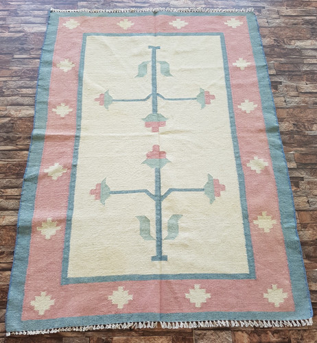 Vintage Handmade Traditional Turkish Kilim Floor Rug Carpet 170x127 cm