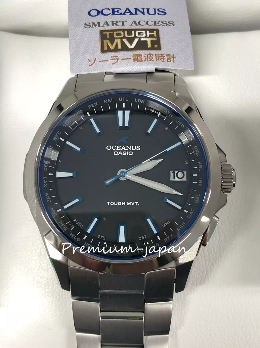 美品 カシオ OCEANUS OCW-S100-1AJF ブラック 太陽ソーラームーブメントソーラー充電式