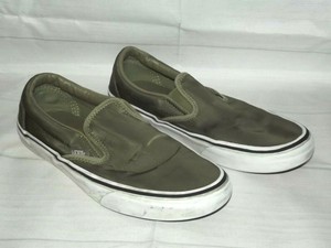 olive green vans slip ons