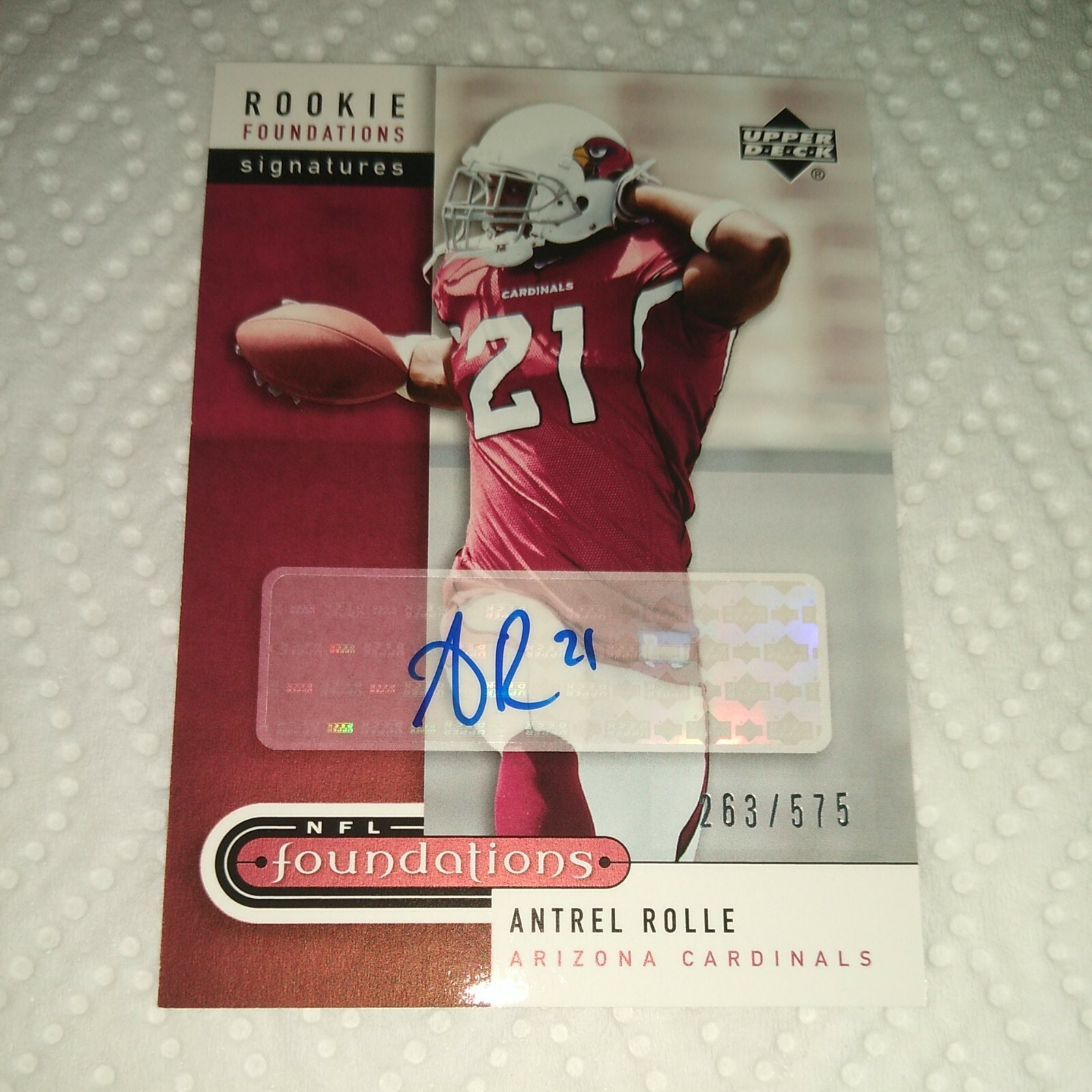 Antrel Rolle Upper Deck Foundations #240 Autograph