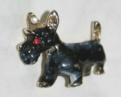Vintage Scotty Dog Brooch Silver Tone No Markings - Picture 2 of 7