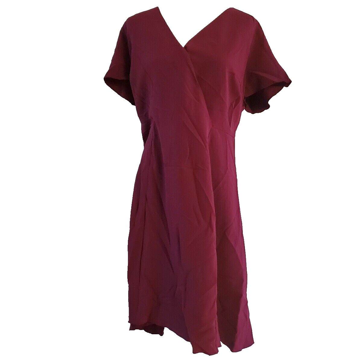 anne klein red dress Anne Klein Fitted Colorblocked Midi Dress