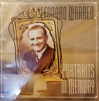 *NEW/SEALED Leonard Warren Portraits in Memory CD 1992 RCA FAST USA SHIPPING