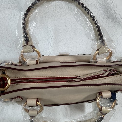 Dooney & Bourke Florentine Leather Medium Pocket Satchel Oyster Cream See Photos - Picture 16 of 24